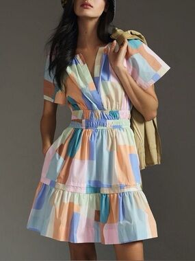 Anthropologie Somerset Short Sleeve Mini Dress
